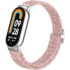 Ремешок Bingo Braided для Xiaomi Mi Band 8 (розовый в крапинку)