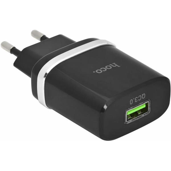 Зарядное устройство HOCO C12Q (черный)