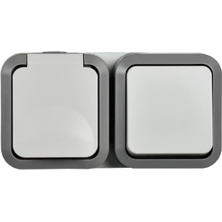 Розетка + выключатель IEK Tors TS-G10-6-55-V-K41