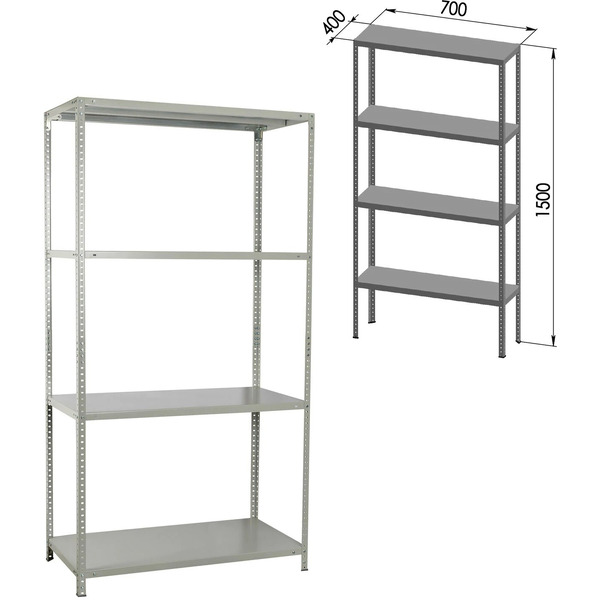 Стеллаж Brabix MS-150/40/70-4