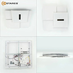 Потолочный светильник Estares Sterren 105W 3S 5DL-RC-520x535x55-WHITE/BLACK/WHITE-220-IP20