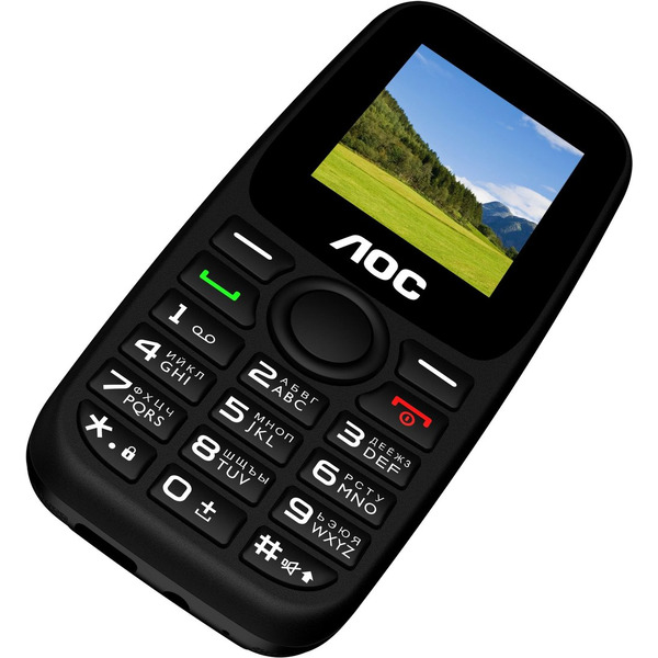 Кнопочный телефон AOC A170 (черный)