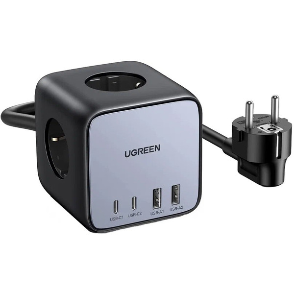 Удлинитель с сетевым зарядным устройством UGREEN CD268-60113 DigiNest Cube