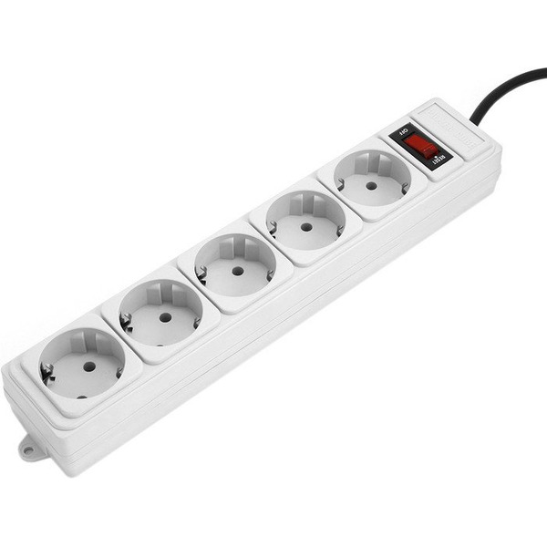 Фильтр-удлинитель Power Cube 1,8м, белый, 5 розеток (PG-B-6)