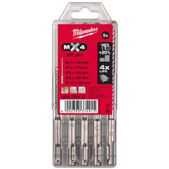 Набор буров MILWAUKEE MX4 SDS-plus 5 шт (4932352833)