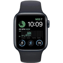 Смарт-часы Apple Watch SE 2024 GPS 44mm Midnight MXEK3LL/A (силиконовый ремешок M/L)