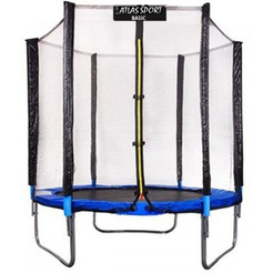 Батут пружинный ATLAS SPORT 6ft Basic blue (с защитной сеткой)