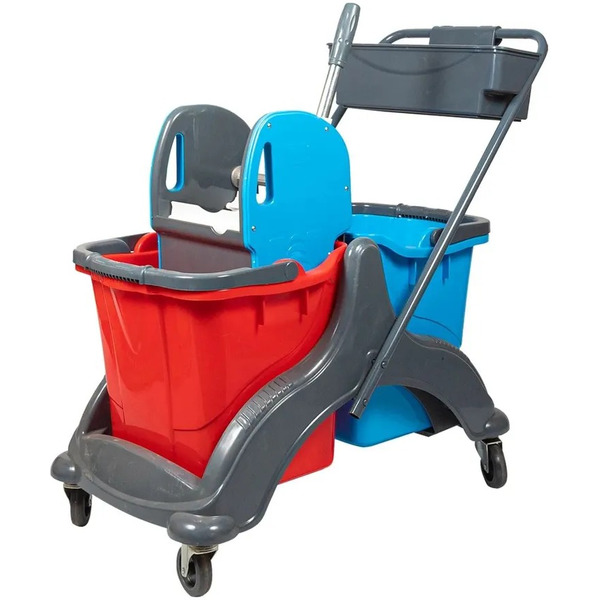 Тележка для уборки двухведерная с отжимом UCTEM CK756/S