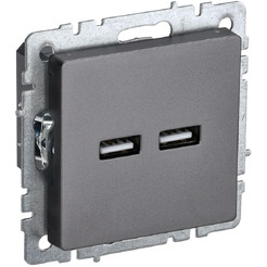 Розетка IEK Brite BR-U21-D31-K46