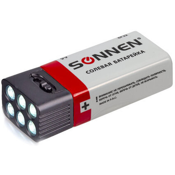 Батарейка Sonnen Крона 6F22 (9 В) солевая (1 шт)
