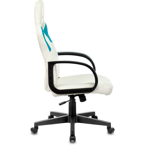 Кресло геймерское Бюрократ Zombie Runner (белый/голубой)