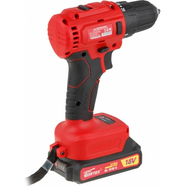 Дрель-шуруповерт Wortex BD 1815 DLi BLD1815DLi00029 (с 2-мя АКБ, кейс)