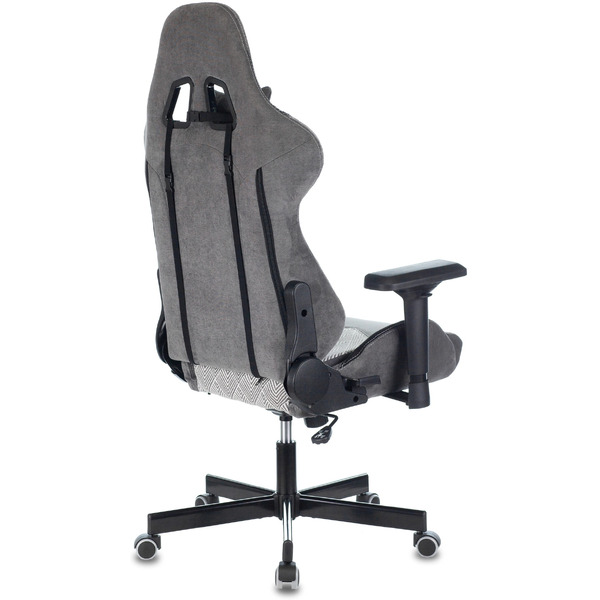 Кресло игровое Бюрократ Zombie VIKING 7 KNIGHT Fabric тк/экоко, сер ромб