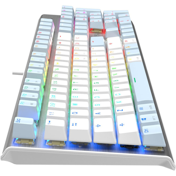 Клавиатура A4Tech Fstyler FS100 Neon (серебристый/голубой)