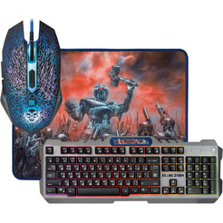 Игровой набор Defender Killing Storm MKP-013L (мышь+клавиатура+коврик)