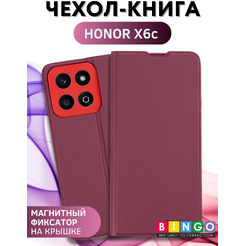 Чехол-книга Bingo Magnetic HONOR X6c Бордовый