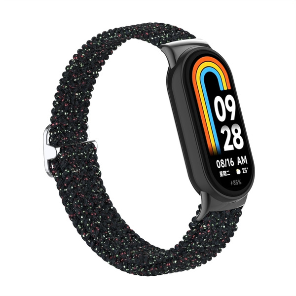 Ремешок Bingo Braided для Xiaomi Mi Band 8 Черный в крапинку