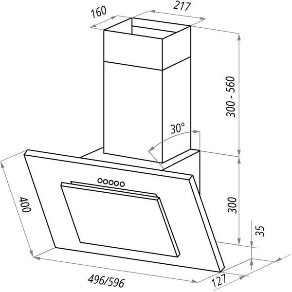Вытяжка MAUNFELD Tower 60 (нержавеющая сталь)
