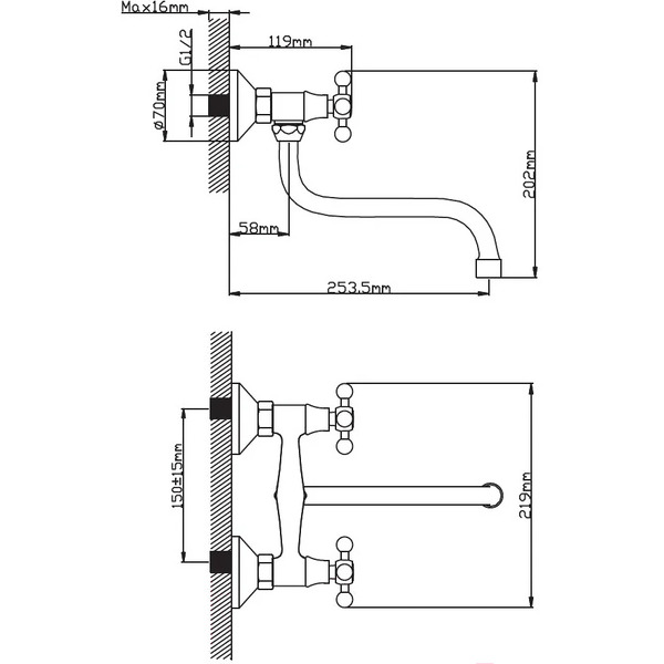 Смеситель Diadonna D460-65
