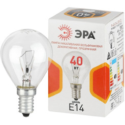 Лампочка Эра P45 P-40-E14-230-CL