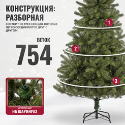 Ель искусственная Winter Fun Drop 180 1964 full PE