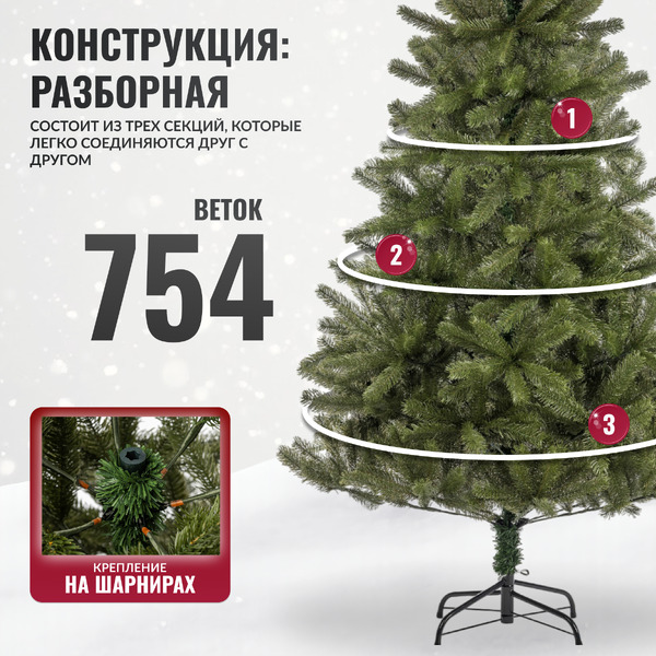 Ель искусственная Winter Fun Drop 180 1964 full PE