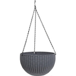 Кашпо BOTANICA Rattan (21x13см, серый)