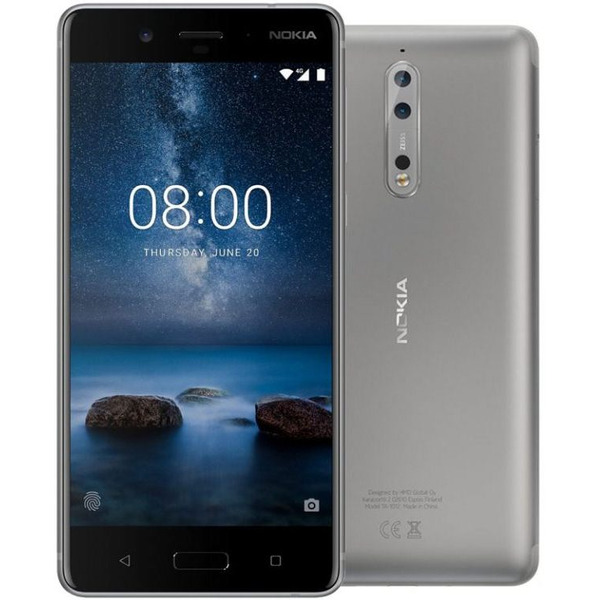 Смартфон NOKIA 8 стальной (11NB1S01A09)