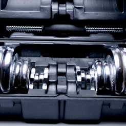 Набор гантелей хромированных AMETIST 15 кг (в чемодане)