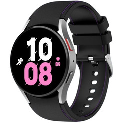 Ремешок Bingo Stitch для SAMSUNG Galaxy Watch3 41mm/4/4 Classic/5/5 Pro (черный с фиолетовым)