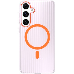 Задняя накладка CASE Translucent Strip Samsung Galaxy S24 Plus, прозрачно-оранжевый