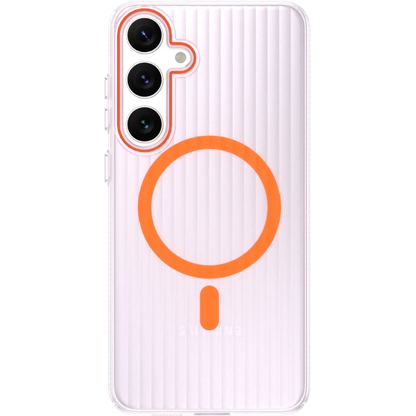 Задняя накладка CASE Translucent Strip Samsung Galaxy S24 Plus, прозрачно-оранжевый