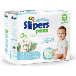 Подгузники-трусики детские Slipers Миди ЕP-203 Pants32 (32шт)