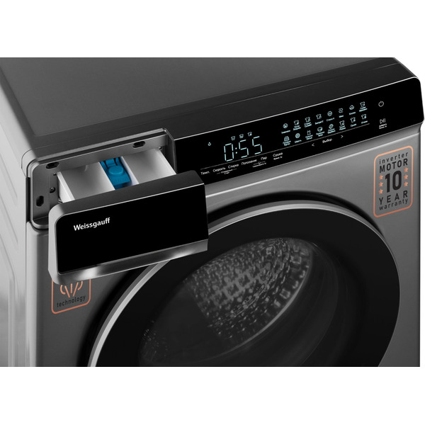 Стирально-сушильная машина WEISSGAUFF WMD 888 Touch Inverter Steam Silver