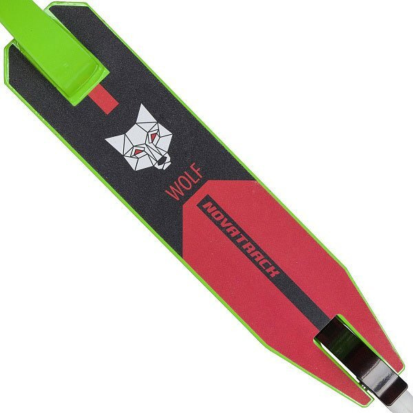 Самокат Novatrack Wolf (100A.WOLF.GN8) красный/зеленый