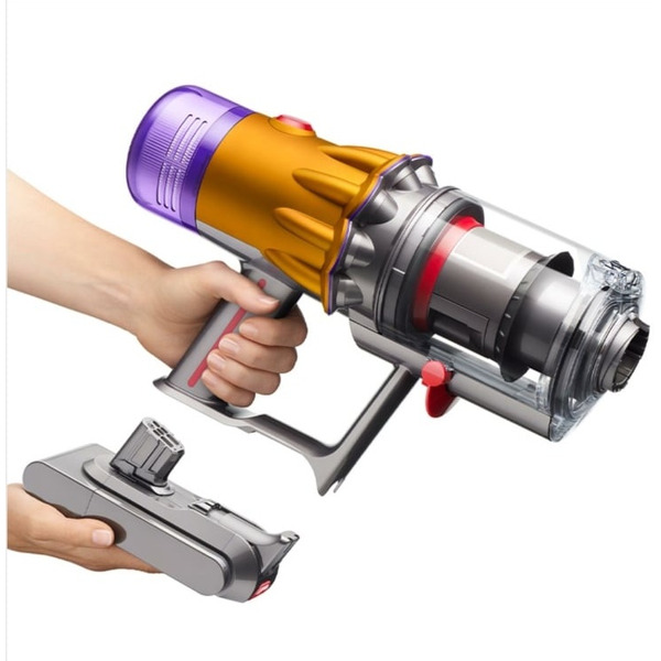 Вертикальный пылесос DYSON V12s Submarine Compete 499067-01 желтый/никель + Red Line BS-01 16A