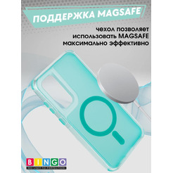 Бампер BINGO Model Magnetic для SAMSUNG S24 FE бирюзовый