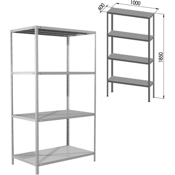Стеллаж Brabix Ms Plus-185/60-4 291107