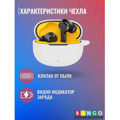 Чехол Bingo Silicone для Realme Buds T100 (белый)