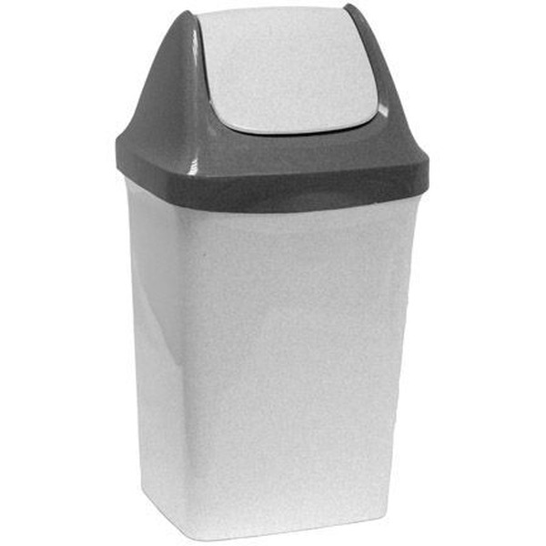 Контейнер для мусора Idea Свинг М2463 (мраморный)