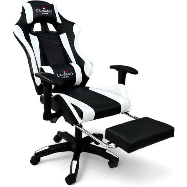 Игровое кресло Calviano 1585 (черный/белый)