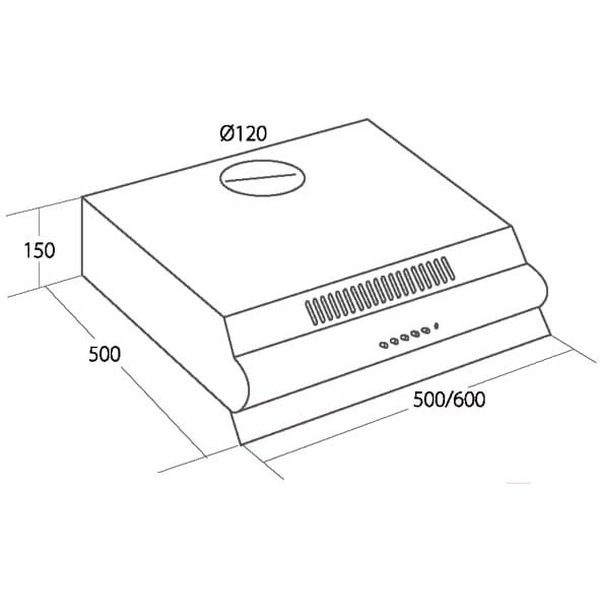 Кухонная вытяжка Akpo P3050 WK-7 (серый)