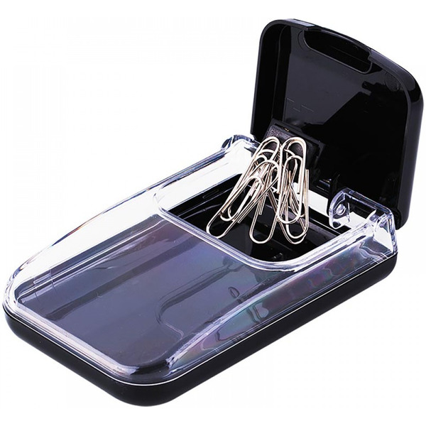 Скрепочница магнитная Deli Е988 (черный)