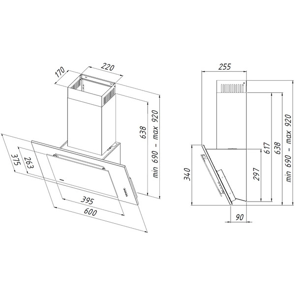 Кухонная вытяжка YOUQ Otama WL 1080 P 60 WH (белый)