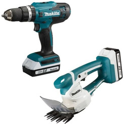 Набор Makita DK18B56Y (шуруповерт, кусторез)