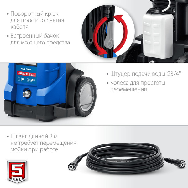 Мойка высокого давления Зубр АВД-П180