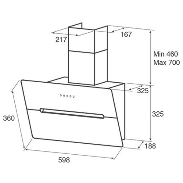 Кухонная вытяжка JETAIR Suri BK/A/60