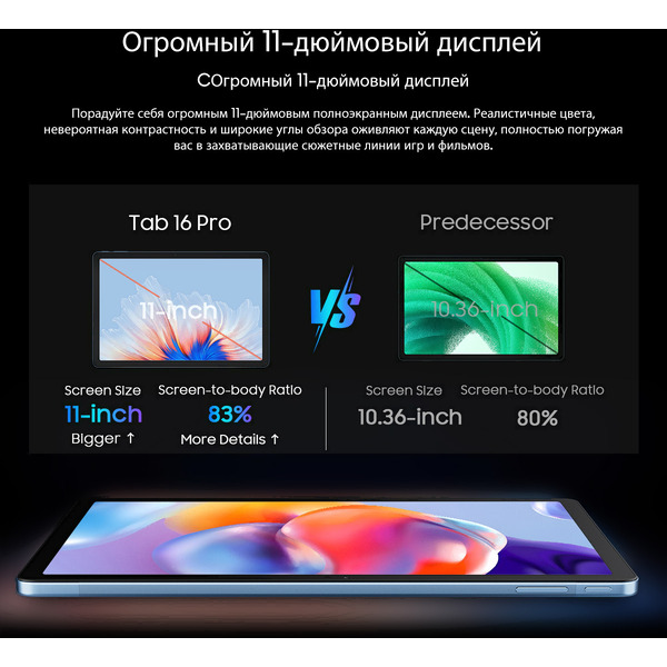 Планшет Blackview Tab 16 Pro 8GB/256GB Blue