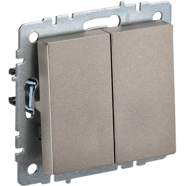 Выключатель проходной IEK Brite ВС10-2-6-БрШ