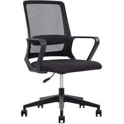 Кресло компьютерное SitZone U-0385 PL сетка/ткань, черный, крестов. пластик